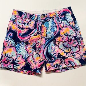 Lilly Pulitzer Womens Nauti Navy Boho Bateau Print The Jayne Short 7" Short